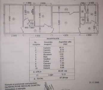 Vanzare apartament 3 camere | Titan metrou | bloc reabilitat | 67mp utili | etaj 2/4 | - foto 4