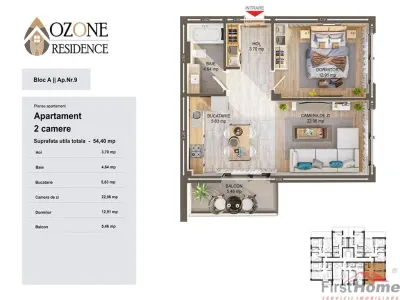 Ap tip studio, bloc nou, Ozone City, TVA inclus, comision 0% - foto 4