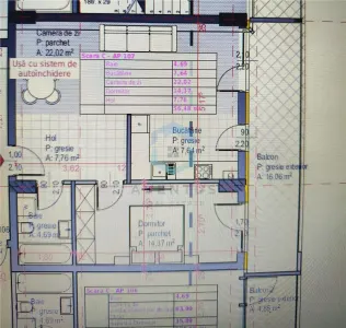 APARTAMENT 2 CAMERE DECOMANDATE | 56,48 MP + 16 MP TERASA | SOPOR 19 | CLUJ NAPOCA | 2500 EUR + TVA - foto 2