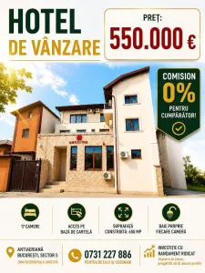 VANZARE - CLADIRE COMERCIALA   - HOTEL -  RAHOVA - MARGEANULUI - ANTIAERIANA -  BUCURESTI -  17 CAMERE -   550000E -   COMISION 0 ! - Bucuresti