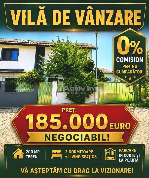 Vanzare - Casa - Vila - Prelungirea Ghencea - Margelelor - Safirului - 185000E - partial mobilata si utilata - Comision 0 ! - Bucuresti