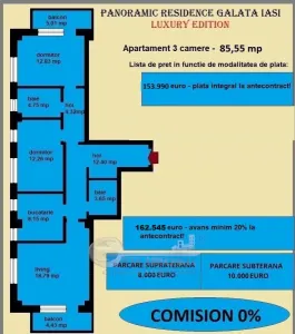 Apartament 3 camere decomandat, 2 bai, bloc 2025, RECEPTIONAT, 85,55 mp, Galata Iasi - foto 2