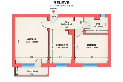 Apartament de vanzare, 2 camere, Decebal-Oradea - foto 7