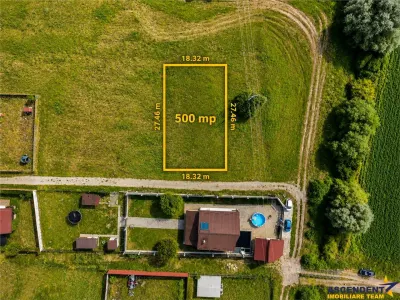 Teren 500 mp, front +18ml, zona in dezvoltare, vecinatati rezidentiale, potential investitional - Santana de Mures