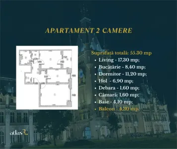 Apartament 2 camere | 55 mp | Dacia | Complet renovat - foto 6
