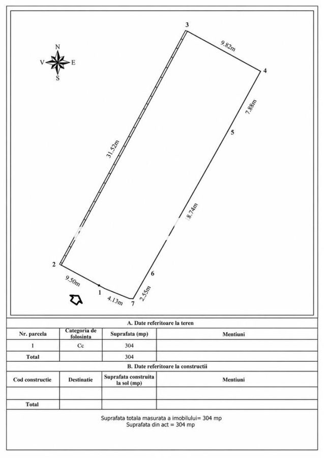Teren 304 mp Pretabil Comercial - Bucuresti