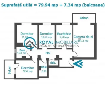 Royal Imobiliare - Vanzare apartament 4 camere zona Enachita Vacarescu - foto 12
