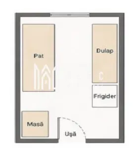 Cameră 11 mp | Baie comună | Etaj 4 | Disponibilă imediat | Cisnădie - foto 3